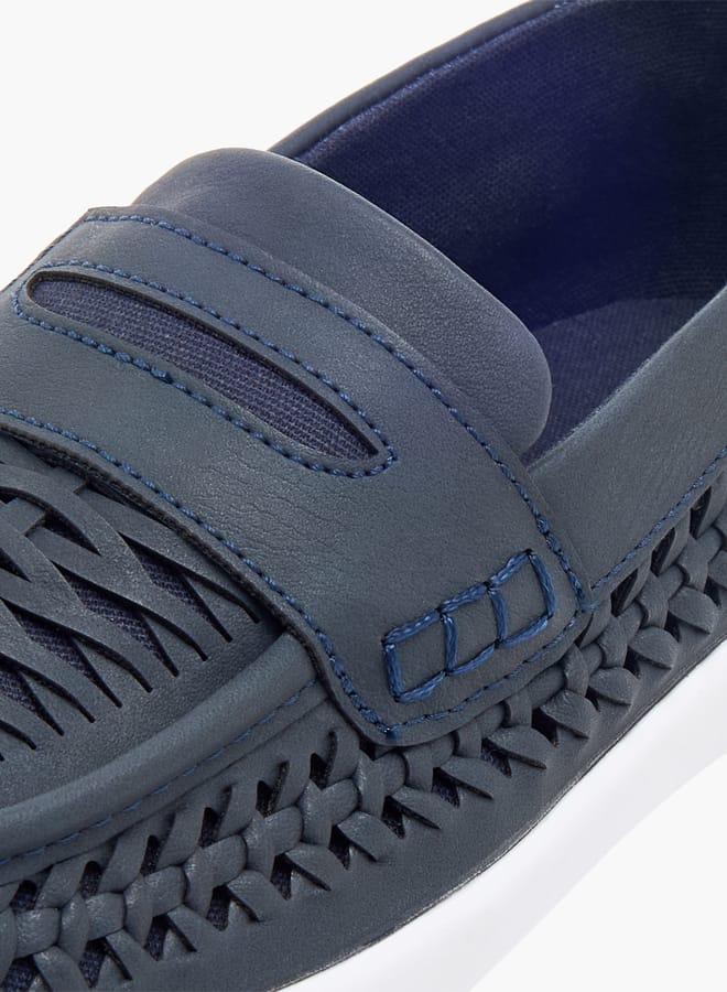 Mister Duchini Boys Weave Textured Slip-On Loafers Ramadan Collection - Image 4