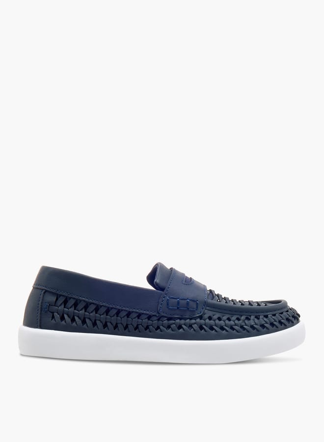 Mister Duchini Boys Weave Textured Slip-On Loafers Ramadan Collection - Image 1
