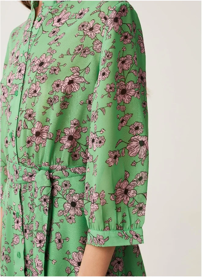 Ovs Shirt dress with all-over print.