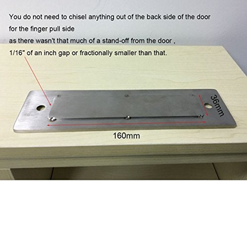 goldenwarm 12 in Sliding Barn Door Handle and Flush Pull Set-7 Inch Hole Centers Brushed Nickel Heavy Duty Hardware Stainless Steel, 1 Pack - Image 4