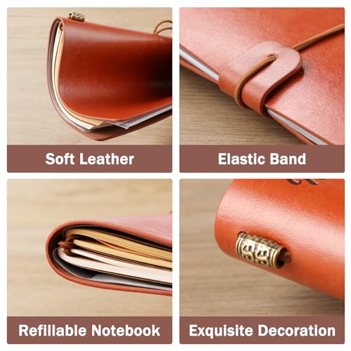 Skexiod Unique Doctor Gifts for Men Women - 140 Page Refillable Leather Journal To A Wonderful Doctor Gifts for Him Her Christmas Thanksgiving Day Birthday Retirement Gifts for Doctor - Image 4