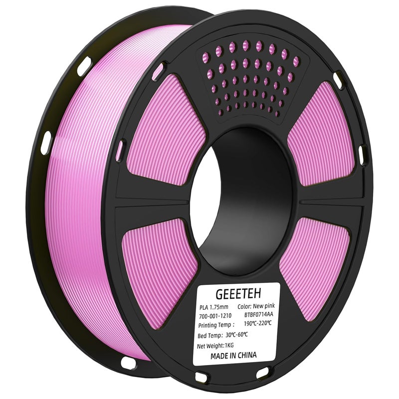 Geeetech 3D Printer Filament Pink, PLA Filament 1.75mm, 1kg Spool (2.2 lbs) Neatly Wound & Low Warping, Dimensional Accuracy +/- 0.02 mm, Fit Most FDM Printers - Image 1