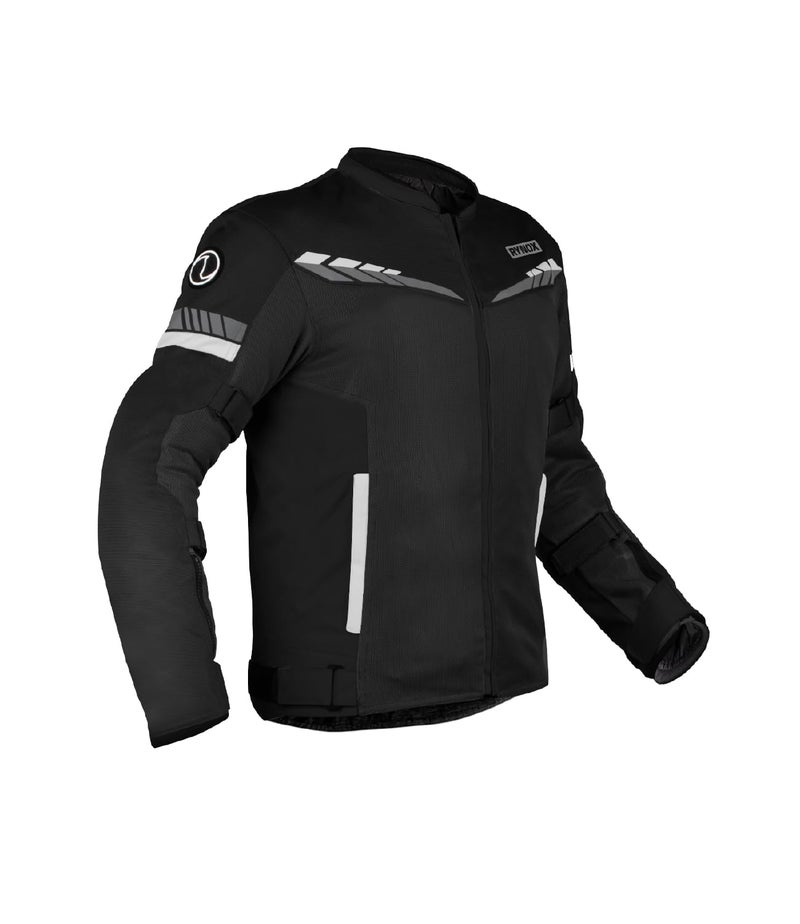 Rynox Air GT 4 Jacket - CE Certified Class A | Motorcycle Riding Jacket | Impact Protection | Abrasion Resistance - Black White, 4XL - Image 1