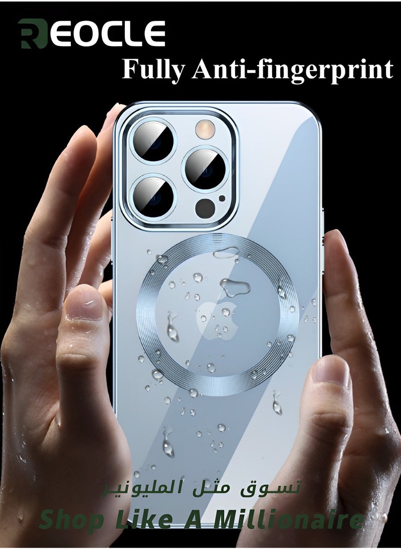 REOCLE - Magnetic Case for iPhone 13 Transparent Magnet Phone Case Ultra-thin iPhone 13 Phone Case with Magnets Anti-scratch Shock-proof and Drop-proof Protection Without Yellowing - Image 1