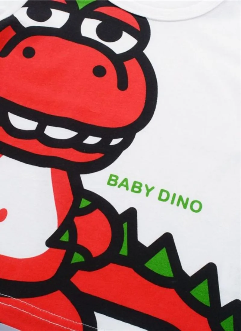 YUNIQEE White Printed Round Neck Applique T-shirt