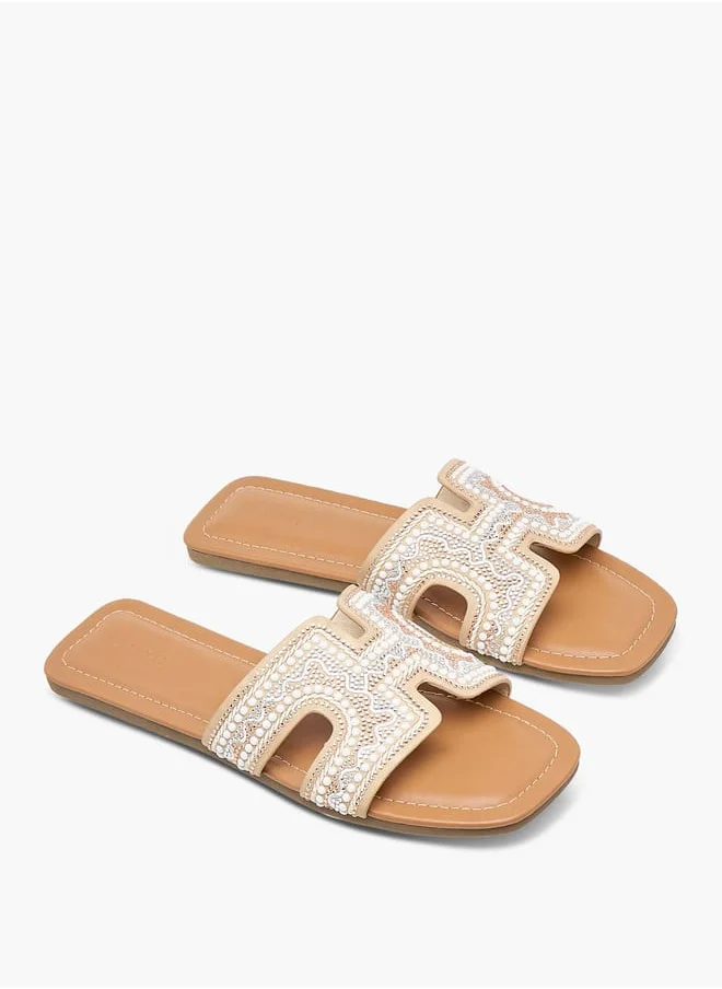 سيليست Women's Embellished Slip-On Sandals Ramadan Collection