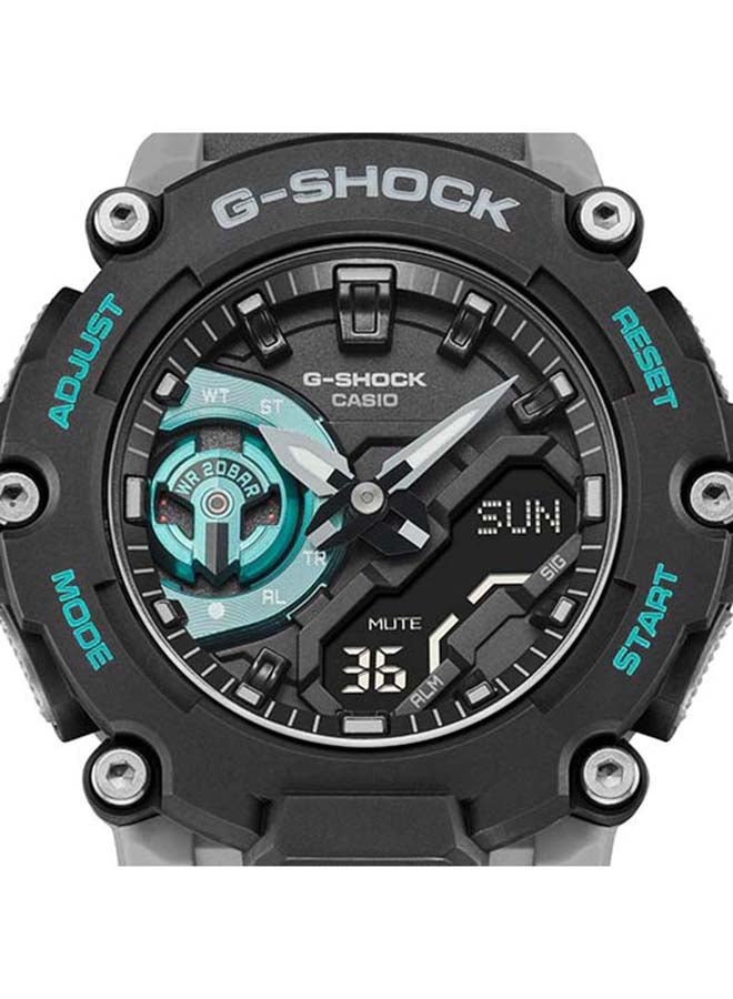 CASIO Unisex Analog Plus Digital Round Watch GA-2200M-1ADR - 50 mm - Black - Image 4