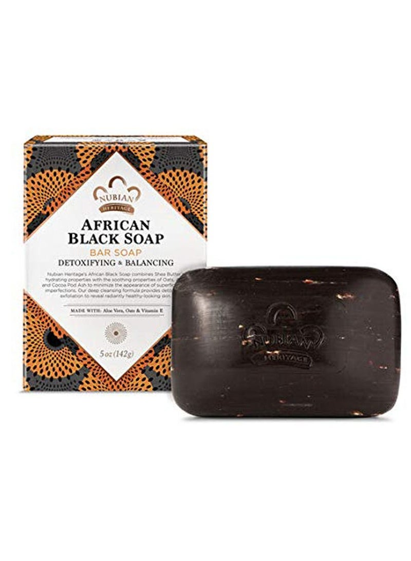 Nubian Heritage African Black Soap Bar 5ounce - Image 2