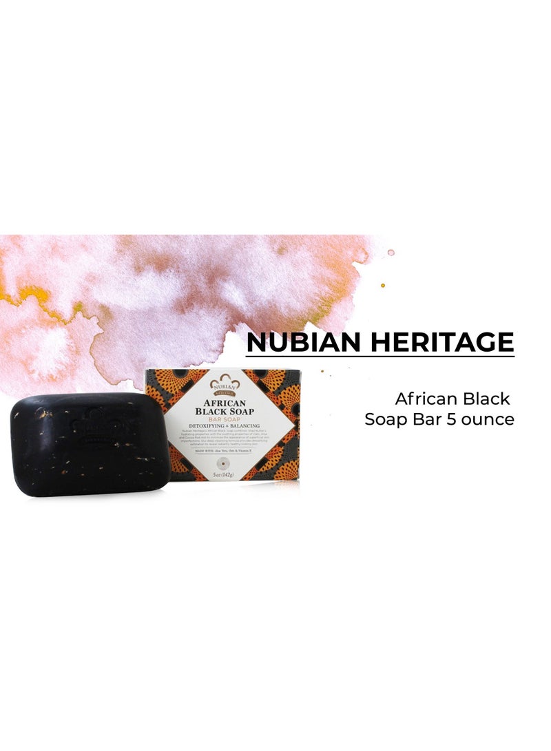 Nubian Heritage African Black Soap Bar 5ounce - Image 3