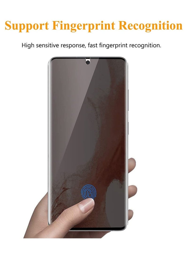 vesus [2 Pack] Galaxy S22 5G Privacy Screen Protector, Case Friendly, Support in-Screen Unlock, Full Adhesive Soft Film, 2 Way Anti-Spy Flexible Privacy TPU Film - Image 2