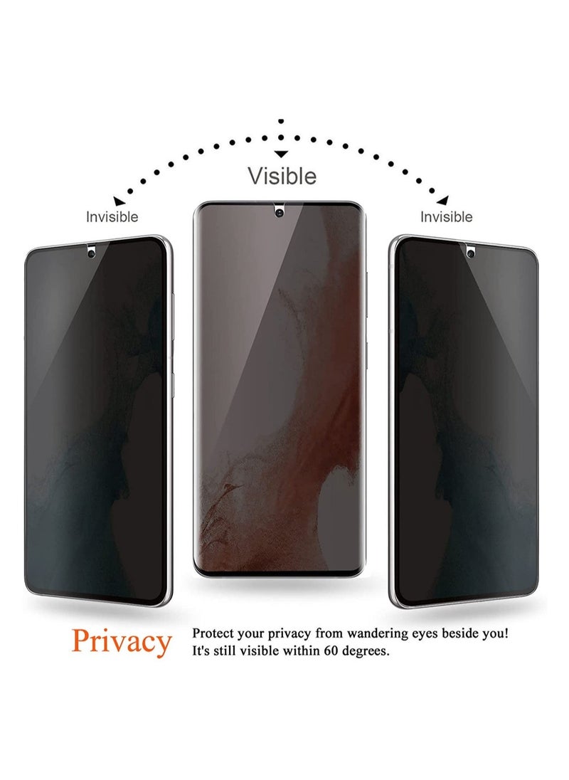 vesus [2 Pack] Galaxy S22 5G Privacy Screen Protector, Case Friendly, Support in-Screen Unlock, Full Adhesive Soft Film, 2 Way Anti-Spy Flexible Privacy TPU Film - Image 3