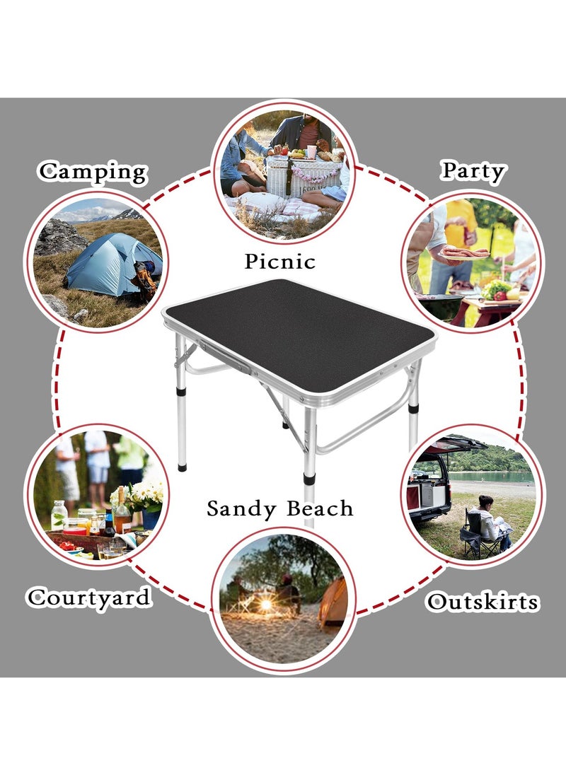 XiuWoo - Portable Trestle Outdoor Camping Table Aluminum Alloy Outdoor Folding Picnic Table Lightweight Trestle Outdoor Camping Table For Picnic Beach BBQ Party - Image 1