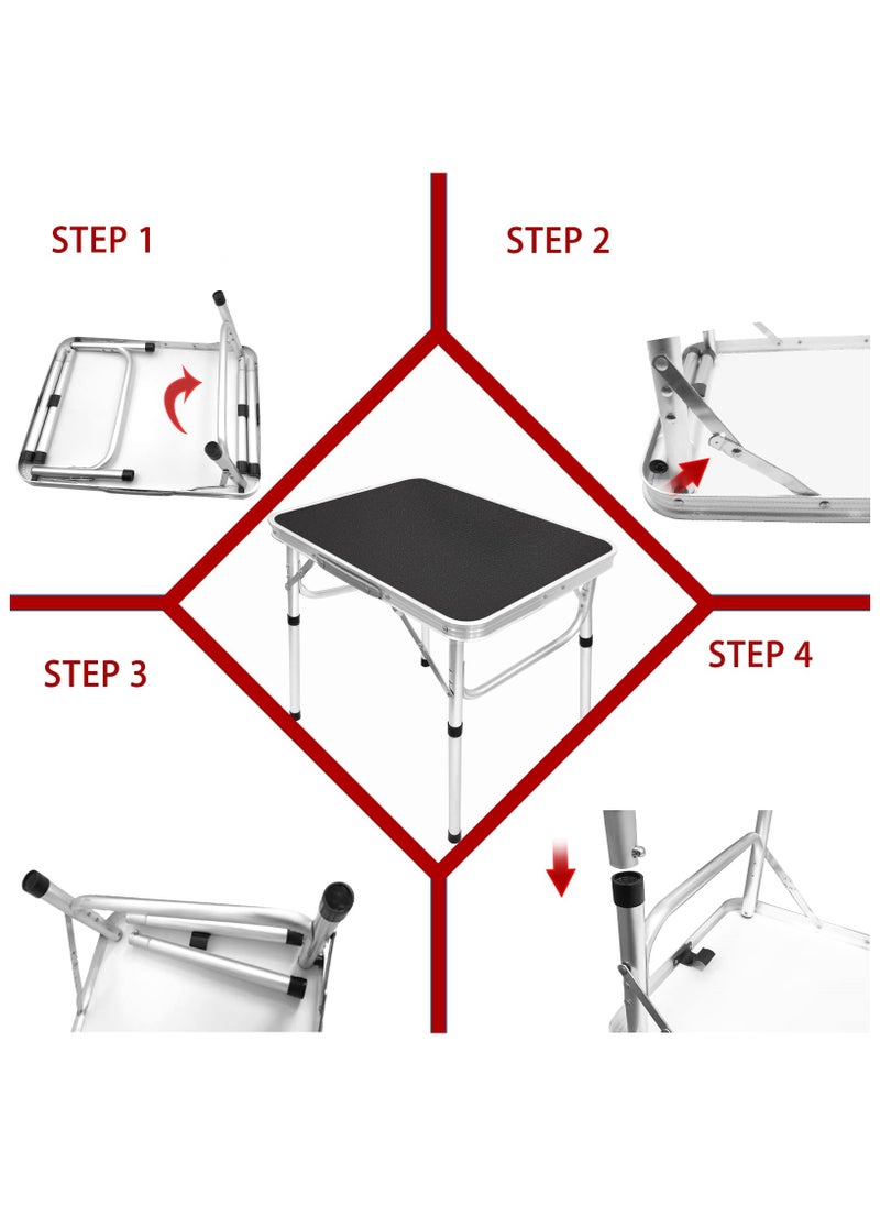 XiuWoo - Portable Trestle Outdoor Camping Table Aluminum Alloy Outdoor Folding Picnic Table Lightweight Trestle Outdoor Camping Table For Picnic Beach BBQ Party - Image 1
