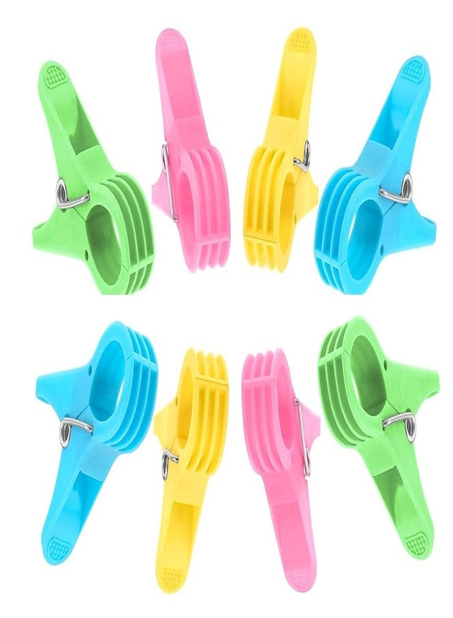 Foliam Cloth Clips for Drying Clothes Plastic Clips Big Size Plastic Pegs for Hanging Drying Clothing on Strings Multipupose Heavy Duty Multicolor Pack of 24 Pieces - Image 1