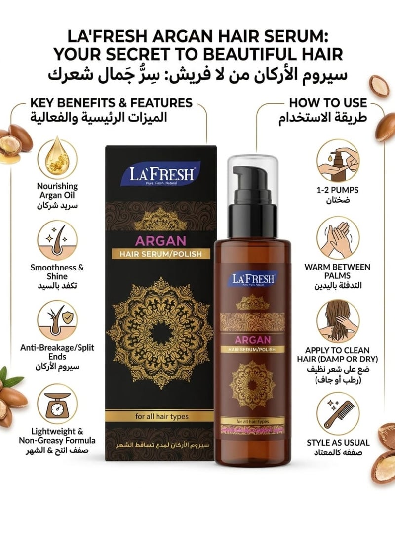 LAFRESH Argan Hair Serum And Polish 100 ml - Image 2