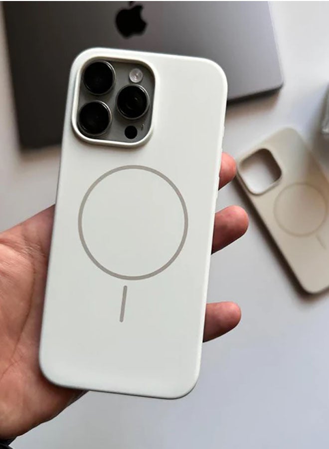 Silicone Case Compatible with Iphone 13 | 14, Slim Design, Magnetic, with Microfiber Lining, Soft Silicone Grip and Scratch Resistant Compatible with Iphone 13/14 - white - Image 1