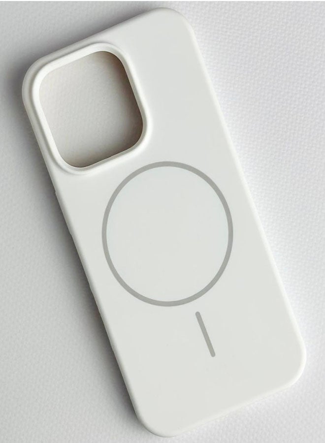 Silicone Case Compatible with Iphone 13 | 14, Slim Design, Magnetic, with Microfiber Lining, Soft Silicone Grip and Scratch Resistant Compatible with Iphone 13/14 - white - Image 2