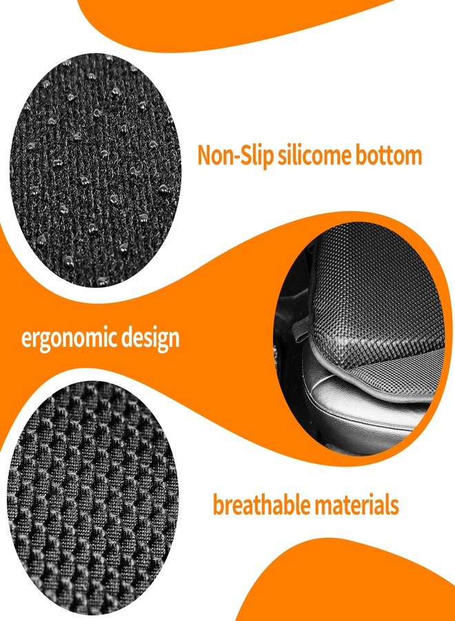 LARROUS car seat Cushion - Ergonomic Memory Foam car seat pad - Relief Back Pain and Comfort for Long Drives - Cushion Set for Truck/car/Bus (Black) - Image 3