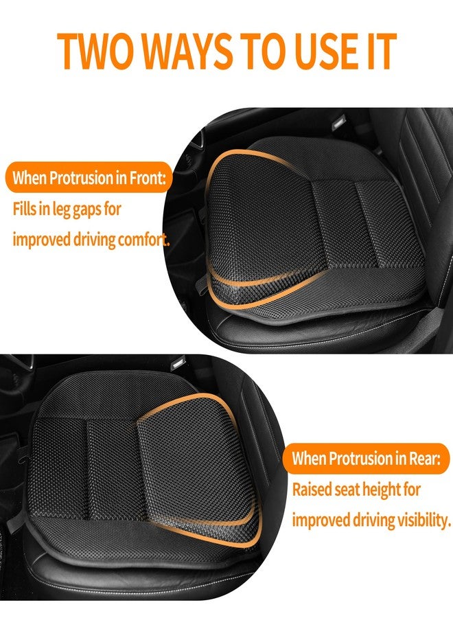 LARROUS car seat Cushion - Ergonomic Memory Foam car seat pad - Relief Back Pain and Comfort for Long Drives - Cushion Set for Truck/car/Bus (Black) - Image 2