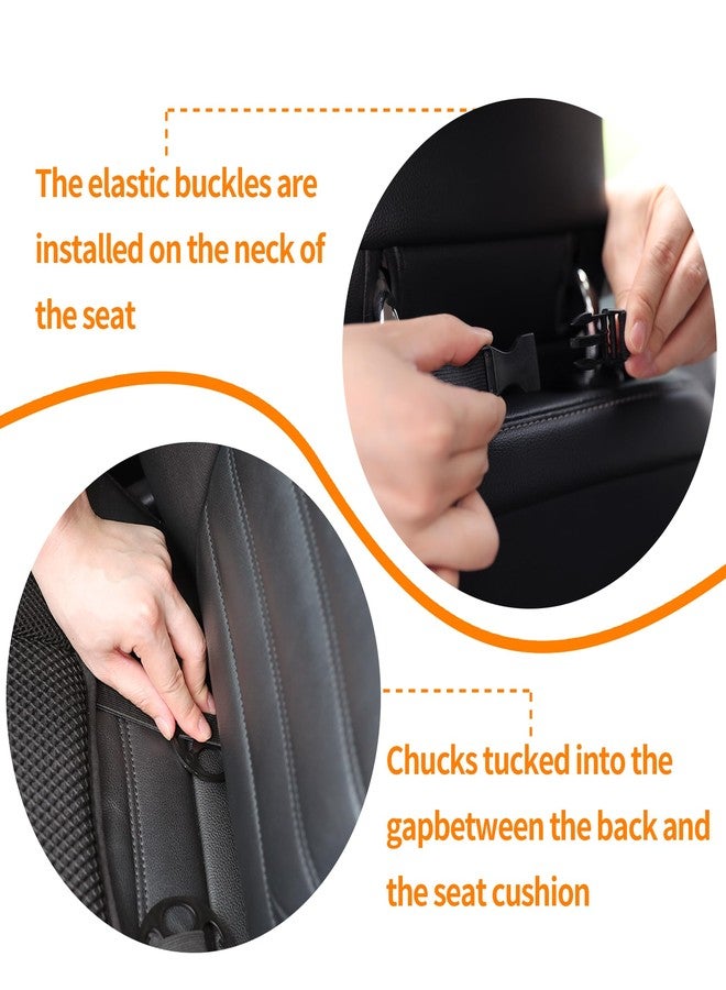 LARROUS car seat Cushion - Ergonomic Memory Foam car seat pad - Relief Back Pain and Comfort for Long Drives - Cushion Set for Truck/car/Bus (Black) - Image 5