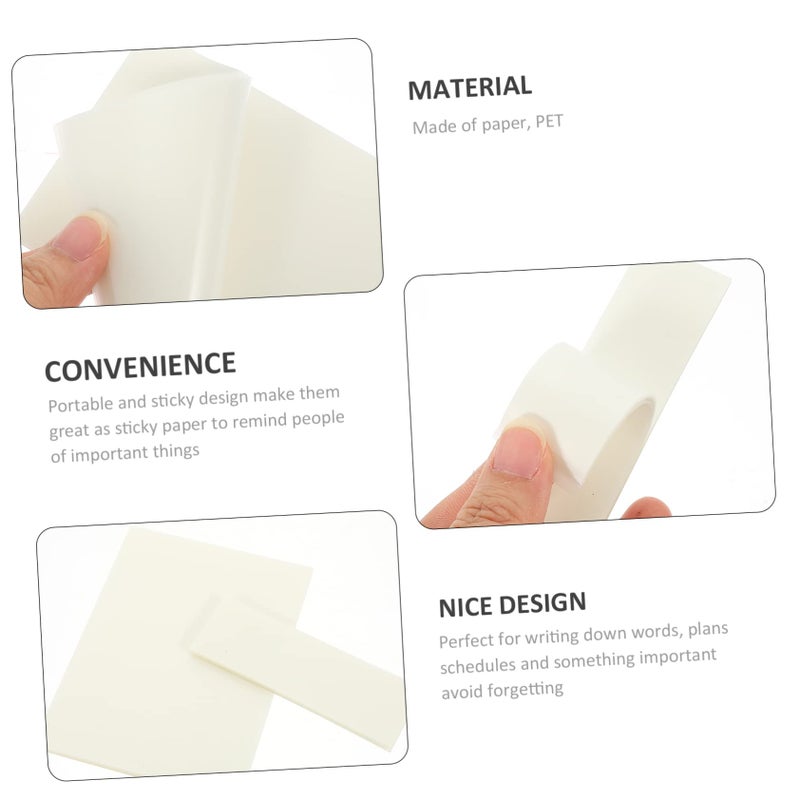 Clear Adhesive Notes Memo Stickers Smooth Writing Surface for School Office Scrapbooking Planning - Image 4