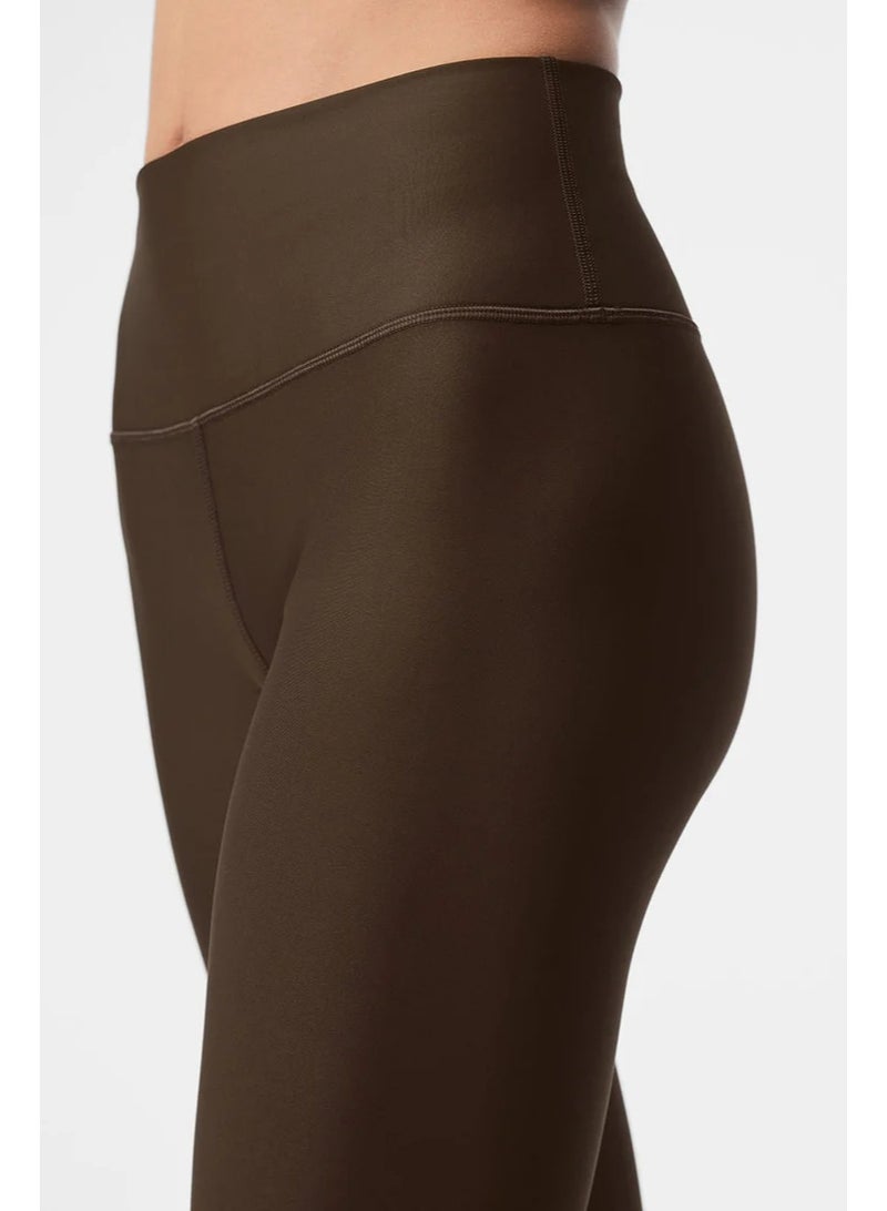 ALO Yoga High-Waist Airlift Leggings, Buttery Soft Tummy Control Yoga Pants for Women, Non-See-Through Workout Leggings - Brown - Image 2