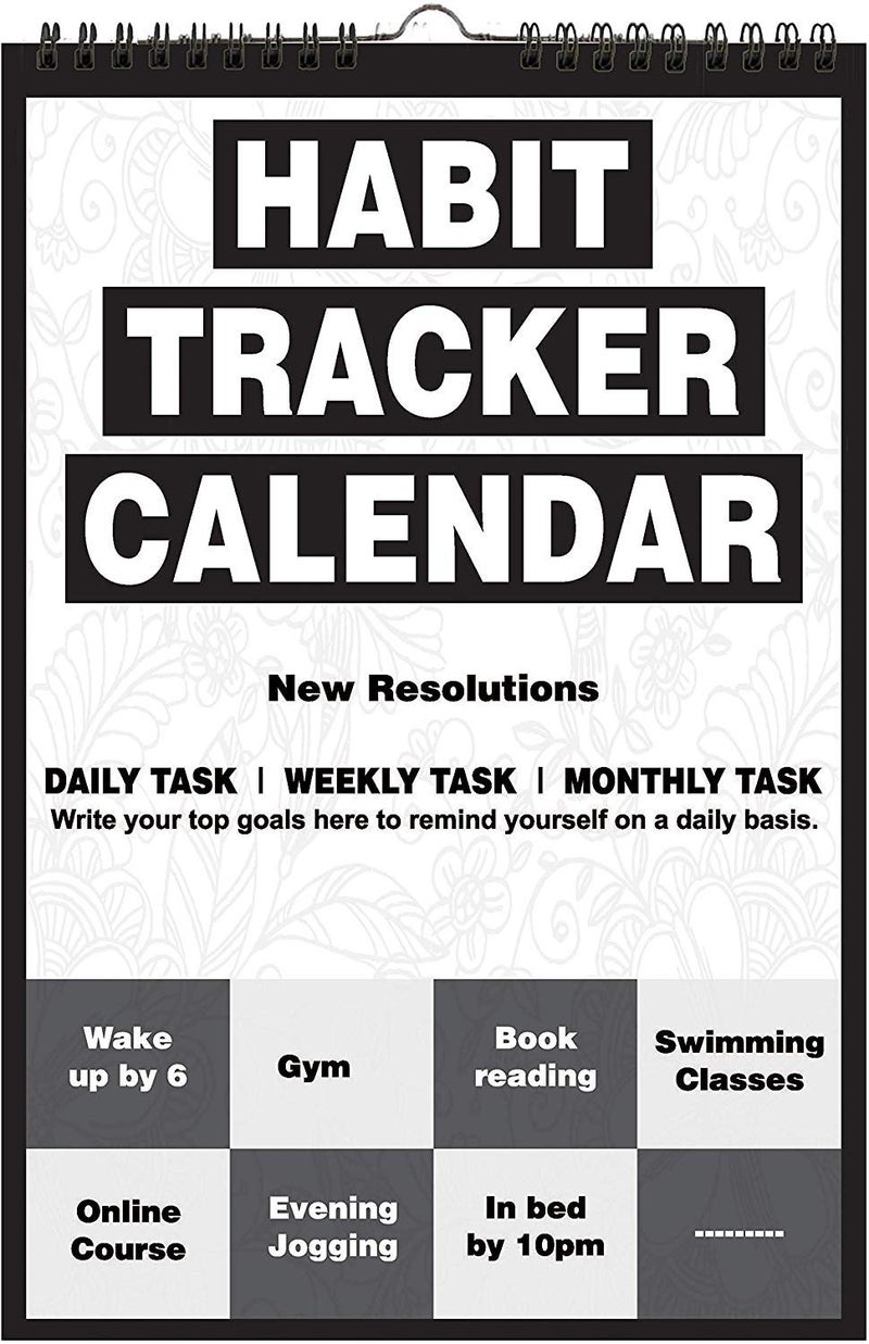 AccuPrints® Any Year Wall Calendar For Wall For Habit Planner Office Home Table Hanging Kids All Year Students School Gift Girls Room Living Room - Image 1