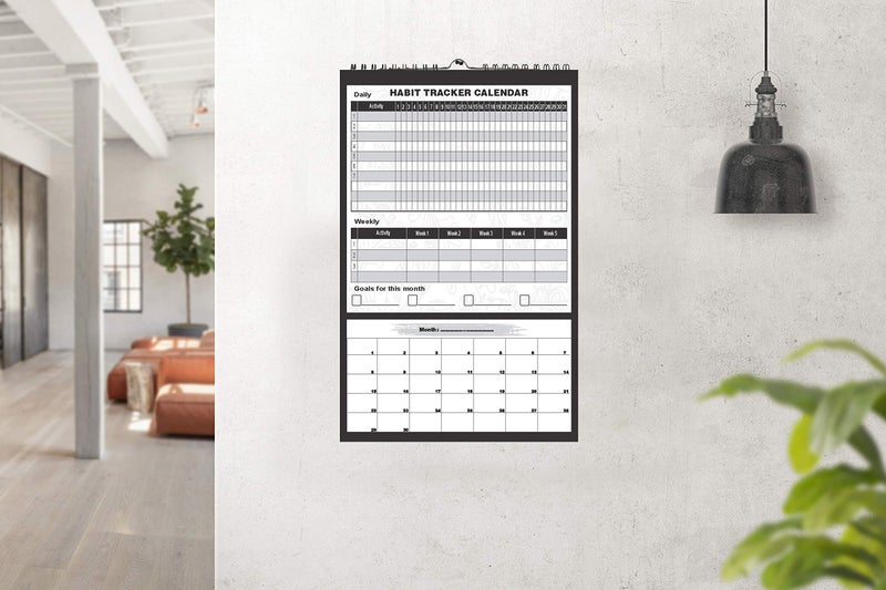 AccuPrints® Any Year Wall Calendar For Wall For Habit Planner Office Home Table Hanging Kids All Year Students School Gift Girls Room Living Room - Image 3