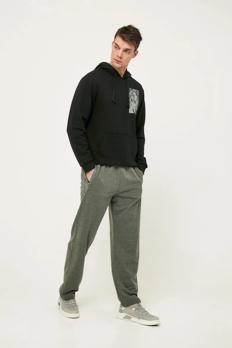 FullaModa Text Printed Sweatpants with Zipper Pocket