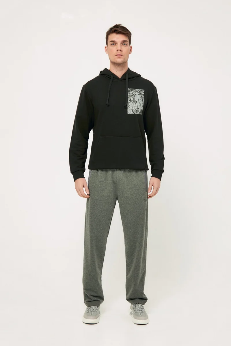 FullaModa Text Printed Sweatpants with Zipper Pocket