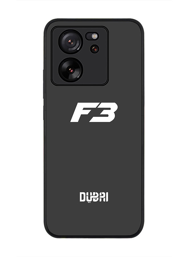 Stylizedd Rugged Black Edge case for Xiaomi 13T / Xiaomi 13T Pro, Slim fit Soft Case Flexible Rubber Edges Anti Drop TPU Gel Thin Cover -  Faz3 Dubai Grey - Image 1