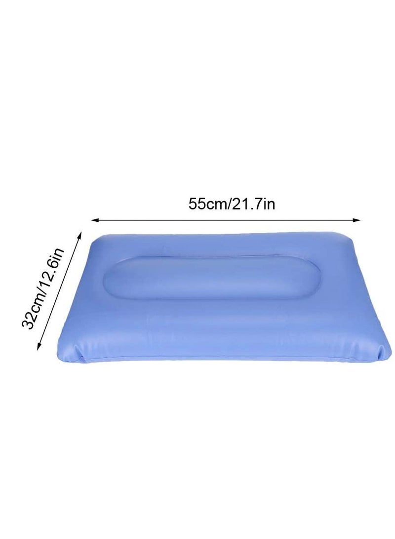 Excefore Inflatable Pillow Portable Washable Squared Smooth Surface Air Pillow Anti Bedsore Cushion Thickening Inflatable Cushion for Camping Sleeping Backpacking Hiking Traveling Elder Bedridden - Image 2