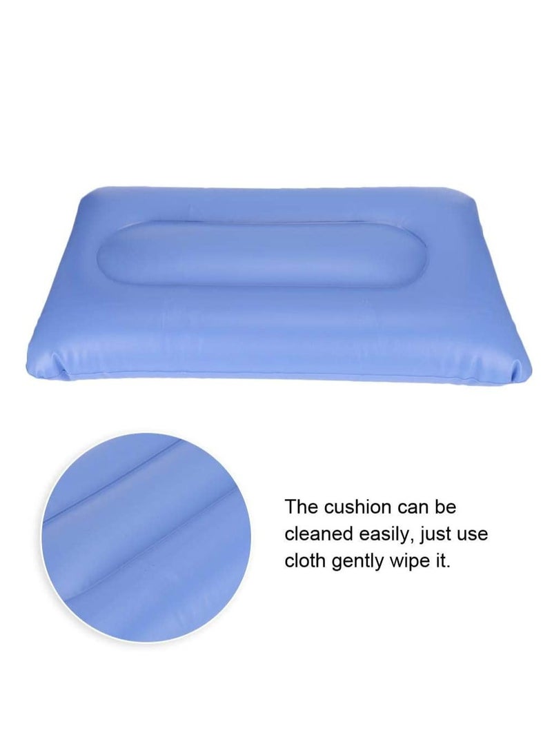 Excefore Inflatable Pillow Portable Washable Squared Smooth Surface Air Pillow Anti Bedsore Cushion Thickening Inflatable Cushion for Camping Sleeping Backpacking Hiking Traveling Elder Bedridden - Image 4