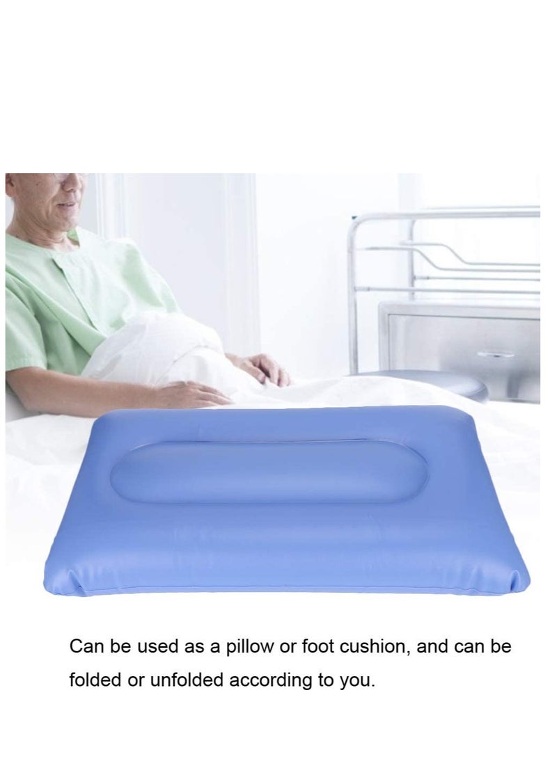 Excefore Inflatable Pillow Portable Washable Squared Smooth Surface Air Pillow Anti Bedsore Cushion Thickening Inflatable Cushion for Camping Sleeping Backpacking Hiking Traveling Elder Bedridden - Image 5