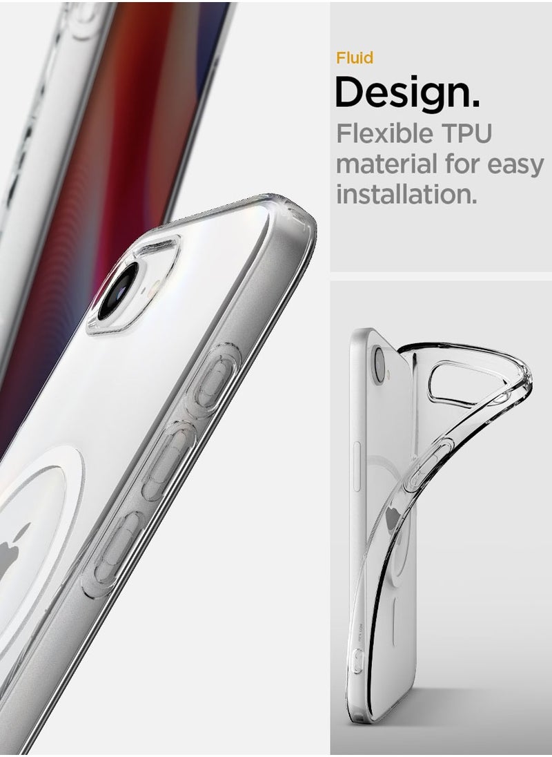 Spigen Liquid Crystal MagFit for iPhone 16e Case Cover with MagSafe (2025) - Clear White  - Image 4