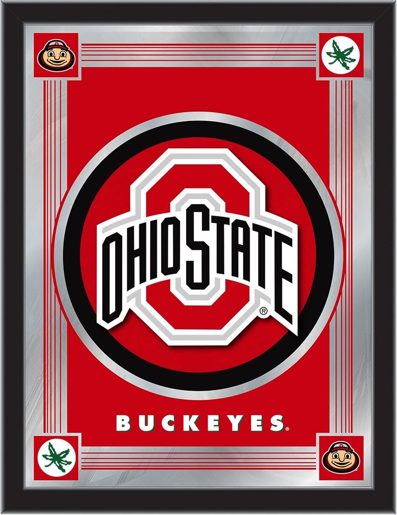HBS Holland Bar Stool Company Ohio State Logo Mirror Art, 17 X 22-Inch, Black - Image 1