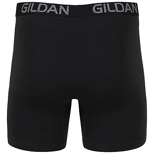 Gildan سراويل داخلية قطنية مريحة للرجال من جيلدان، عبوة متعددة، أسود/أزرق غامق/خطوط/أحمر غامق (5 قطع)، متوسط - Image 5