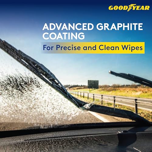 GOODYEAR SPRINTMAX GOODYEAR Wiper Blades For Car - 15 Inch | Advanced Nanotech Graphite-Coated Rubber for Smooth Operation | With Universal Adaptor Socket For Windshield - Black - Image 3