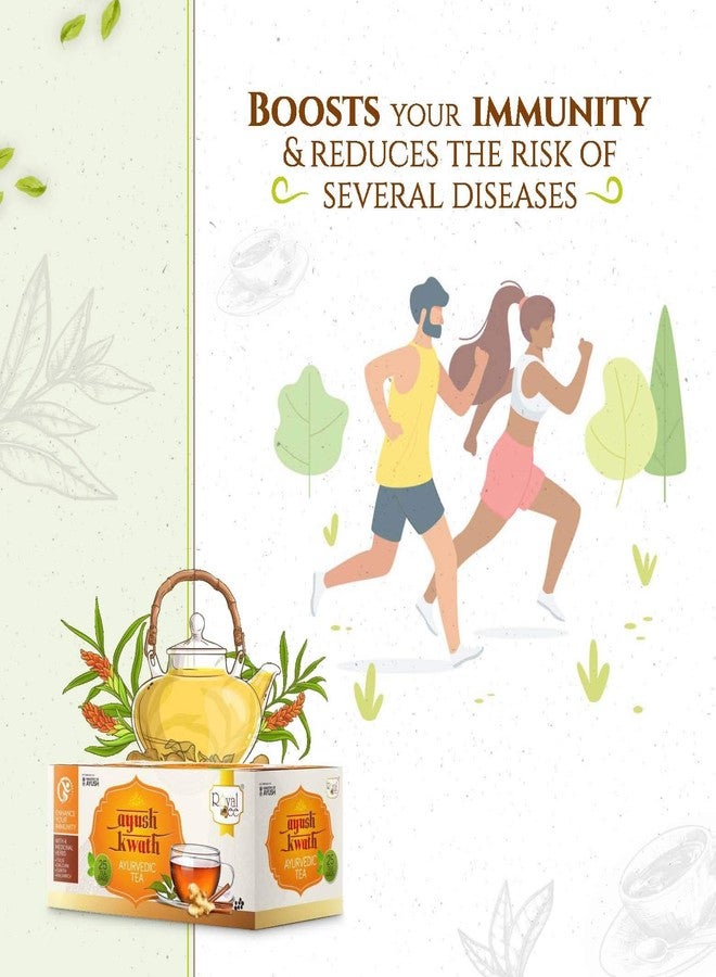 Royal Bee Ayush Kwath Ayurvedic Tea|Enhance Your Immunity|Enhance Metabolism|Useful In fever & Cough|Good for Asthama Patient|Reduce The Risk of Several Disease|(25 TeaBags/Box) - Image 3