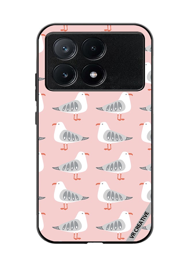 VR CREATIVE Protective Case Cover For Xiaomi Poco X6 Pro Seagull Vector Design Multicolour - Image 1