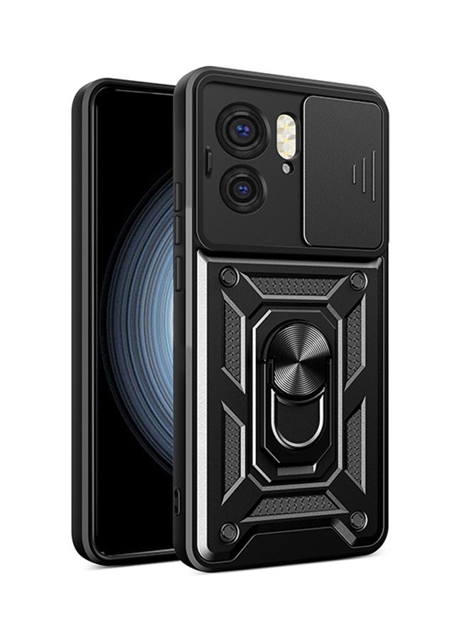 SNBFA - Motorola Edge 40 Case with Slide Camera Lens Cover,Heavy Duty Rugged Shockproof Cover Built-in 360° Ring Stand Protective Phone Case for Motorola Edge 40 5G - Image 1