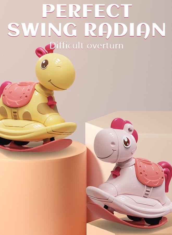 GROIC 2 Pieces Rocking Horse Toys Press and Go Toy Cars Pull Back Vehicles Horse Car for Kids - Image 2
