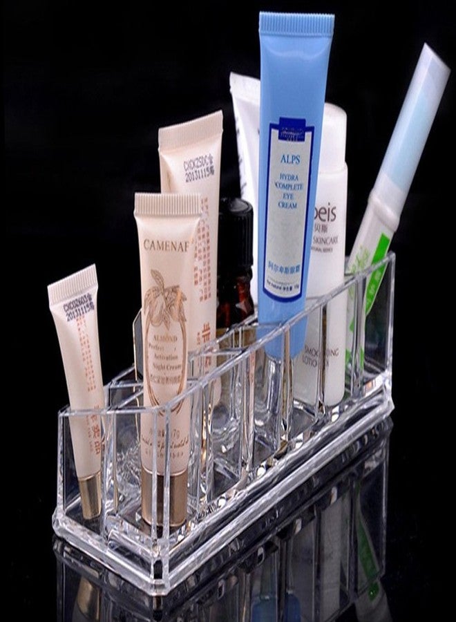 Yakri Clear Acrylic Lipstick or Brush Holder Display Stand Cosmetic Organizer with 12 Compartment for Lipstick, Brushes, Bottles - Image 2