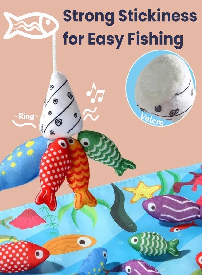 Hasviey Montessori Toys for 1 Year Old, Cloth Fishing Game for Toddlers 1-3 with Stacking Cups, Baby Boy Girl First Birthday Gift, Color Sorting | Number Counting | Shape Learning - Image 2