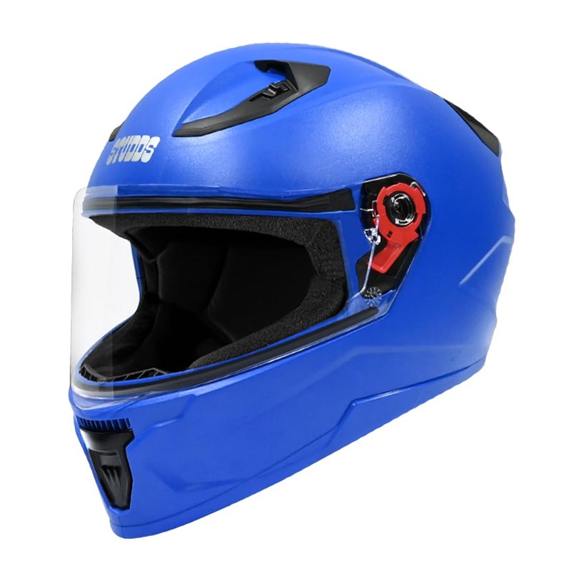 STUDDS Raider Street ISI Certified Full Face Helmet for Men and Women with Clear Visor (Blue - M) - Image 1