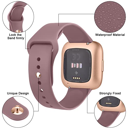 Tobfit Silicone Band for Fitbit Versa 2 Fitness Tracker, Soft Quick-Release Sport Strap for Fitbit Versa SE Fitness Tracker (Watch Not Included),Wristband with Metal Buckle for Men Women(Smoky Purple) - Image 4