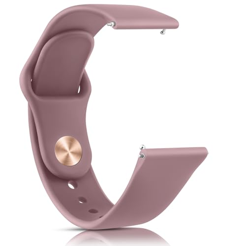 Tobfit Silicone Band for Fitbit Versa 2 Fitness Tracker, Soft Quick-Release Sport Strap for Fitbit Versa SE Fitness Tracker (Watch Not Included),Wristband with Metal Buckle for Men Women(Smoky Purple) - Image 1