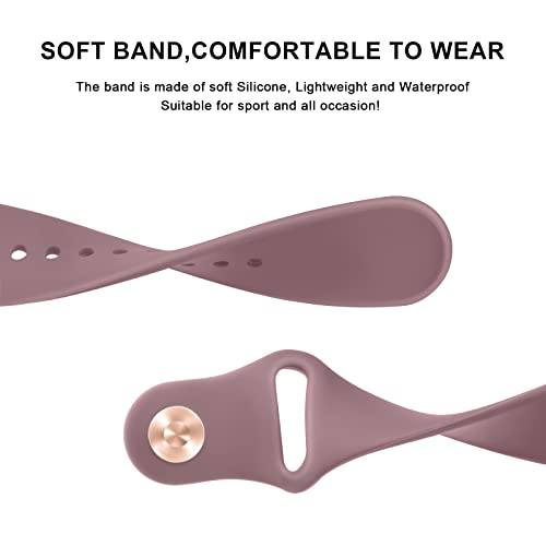 Tobfit Silicone Band for Fitbit Versa 2 Fitness Tracker, Soft Quick-Release Sport Strap for Fitbit Versa SE Fitness Tracker (Watch Not Included),Wristband with Metal Buckle for Men Women(Smoky Purple) - Image 5