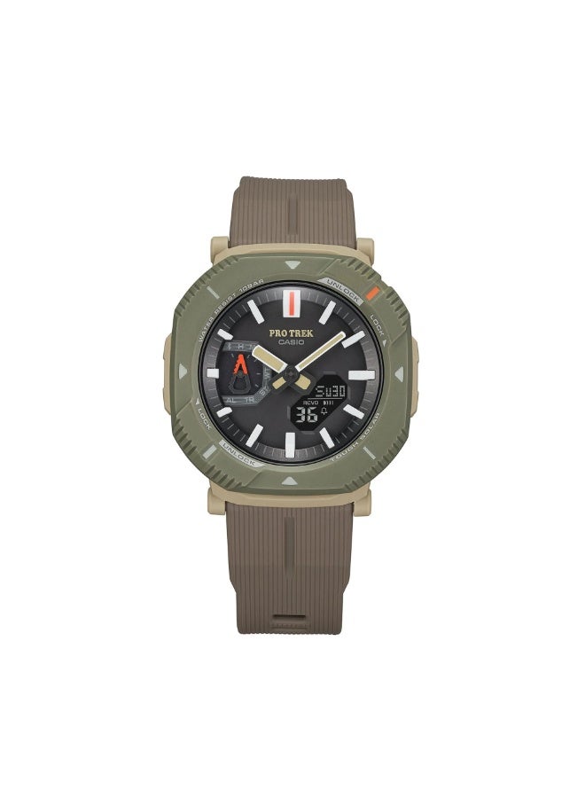 كاسيو Pro Trek Solar Bluetooth Outdoor Men’s Watch PRJ-B001-5D, 50.3 mm Beige Bio-Based Resin Case & Band, 100 m WR - Image 2
