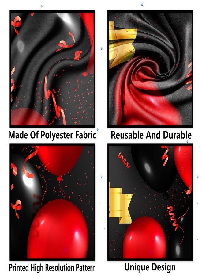 DZTRELFK Happy 30th Birthday Red Black Decorations Banner Backdrop Background Balloons Cheers to 30 Years Old Bady Theme Decor for Girls Boys Happy 30 Birthday Party Photo Booth Props Favors Supplies - Image 4